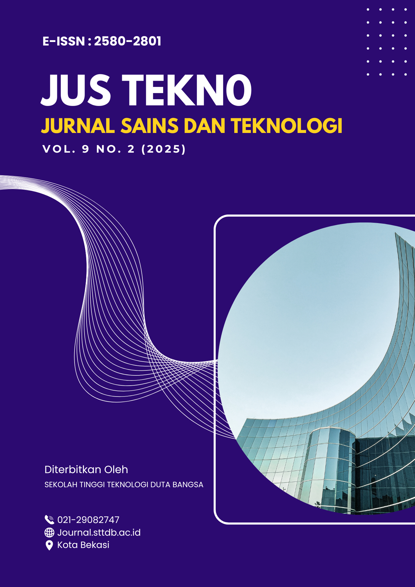 					View Vol. 9 No. 2 (2025): JUS TEKNO (Jurnal Sains dan Teknologi)
				